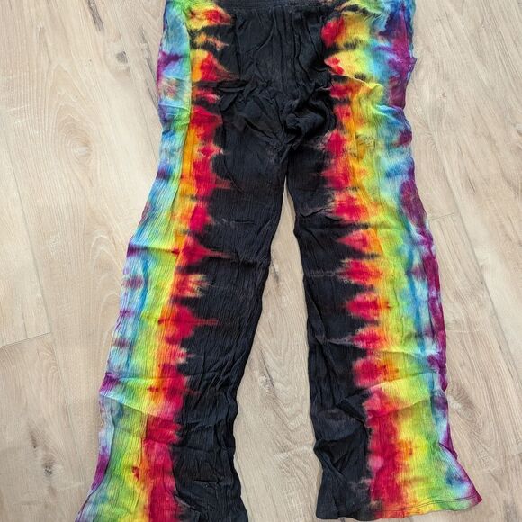 Vibrant Tie-Dye Flared Pants - Picture 2 of 8